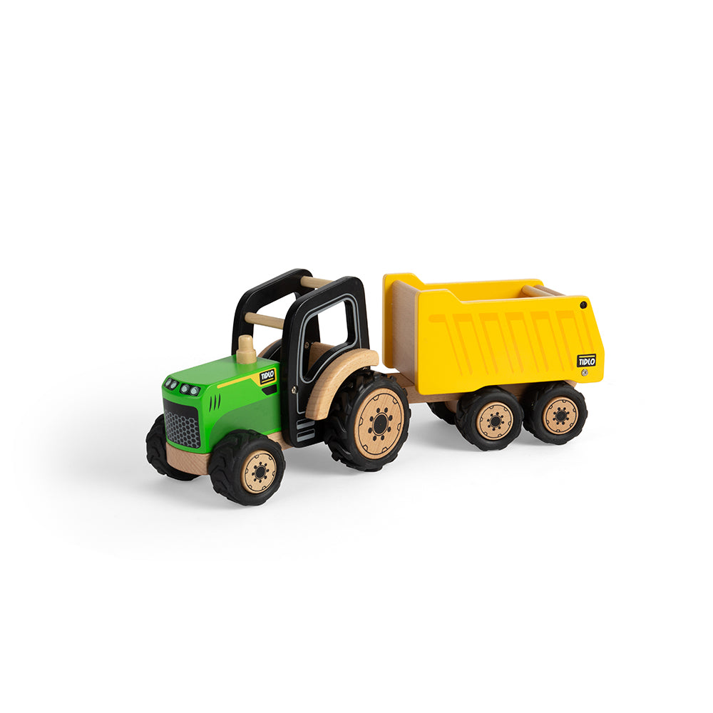 Bigjigs Tidlo Country Tractor and Trailer