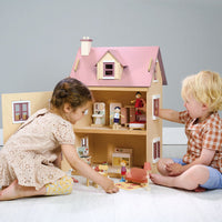 Tender Leaf Toys Foxtail Villa with Furniture Pink