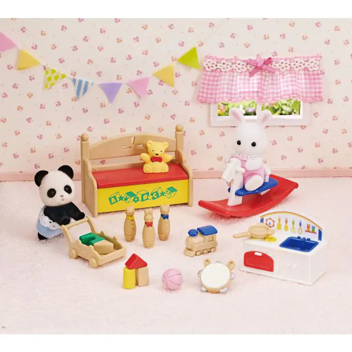 Sylvanian Familes 5709 Baby's Toy Box -Snow Rabbit & Panda Babies
