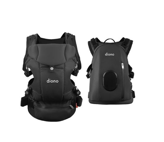 Diono Carus Complete - 4 in 1 with Backpack Front and Back Carrier Dark Grey