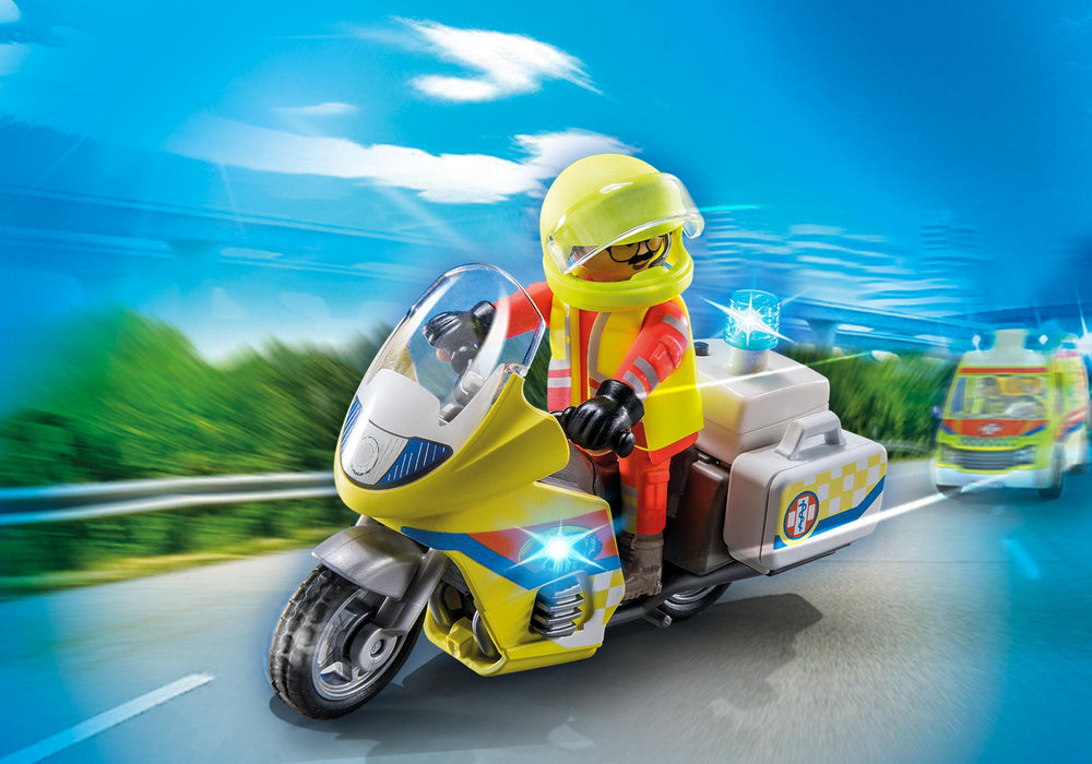 Playmobil 71205 Rescue Motorcycle with Flashing Light