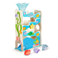 
              Melissa & Doug Rollables Wooden Ocean Slide Infant and Toddler Toy (5 Pieces) | FSC-Certified Materials
            