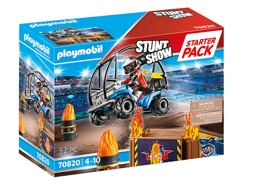 Playmobil 70820 Starter Pack stunt show quad with fire ramp