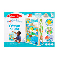 Melissa & Doug Rollables Wooden Ocean Slide Infant and Toddler Toy (5 Pieces) | FSC-Certified Materials