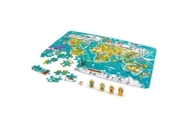 Hape | 2-In-1 World Tour Puzzle And Game