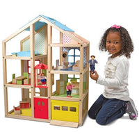 
              Melissa and Doug Hi-Rise Wooden Dollhouse and Furniture Set
            